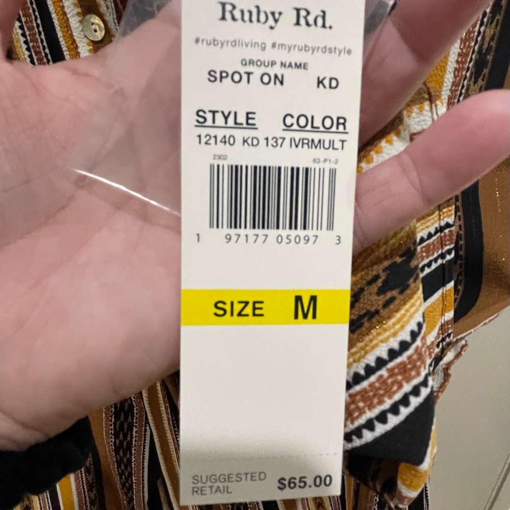 Ruby Rd. Striped Button-Up Dress Shirt - Picture 5 of 6